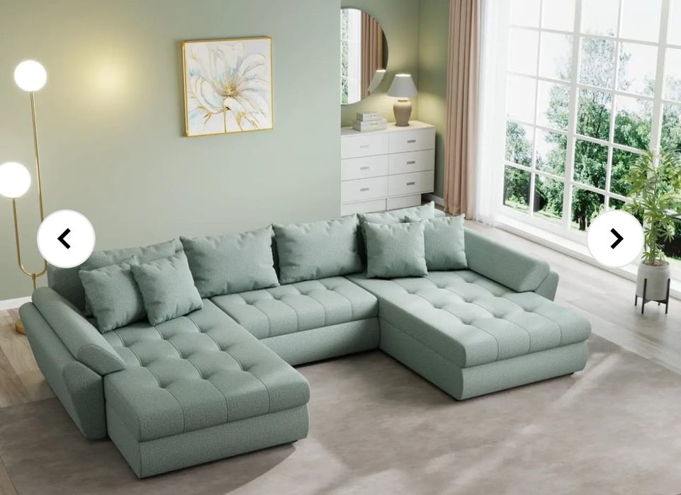 Canapea în formă de U/Colțar extensibil 355x185 cm