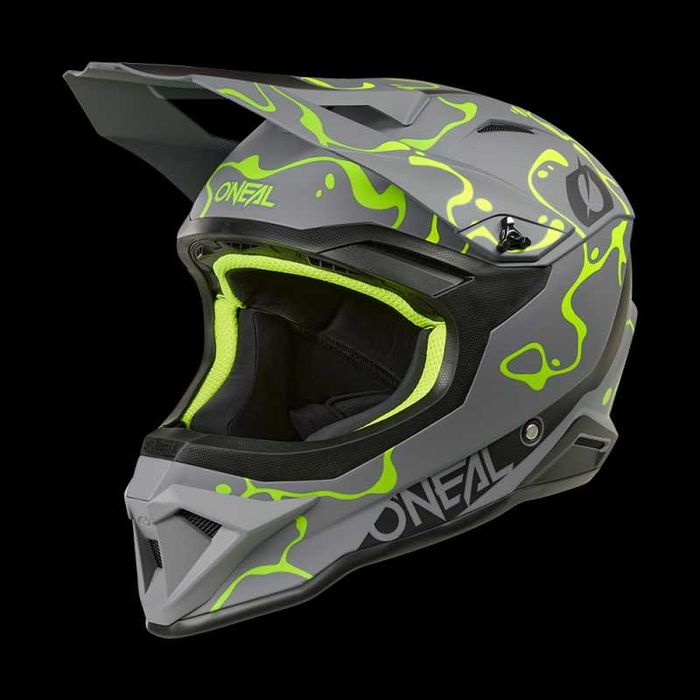 Каска O'NEAL 1SERIES Splash Gray/Neon YELLOW V.26