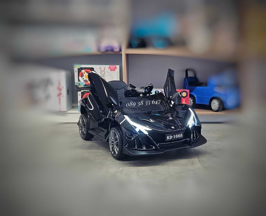 ТОП ЦЕНА!НОВО!Акумулаторна кола Flash BLACK с 4Х4,12V,меки гуми,USB