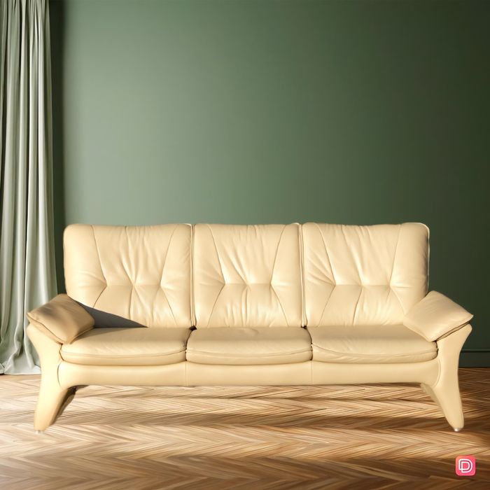 Canapea din piele ~ Crem elegant