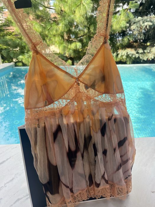 Elisabetta Franchi копринен топ Оригинален 100%