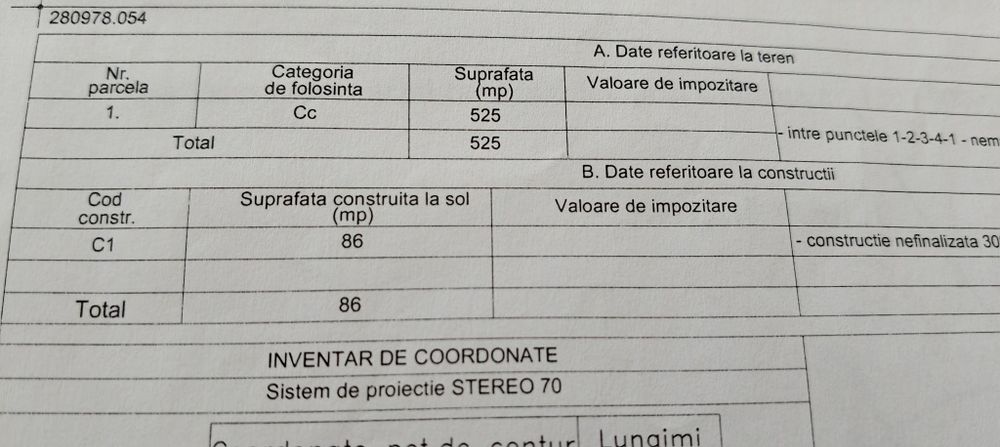 Teren Costinesti cu o casa construita la rosu