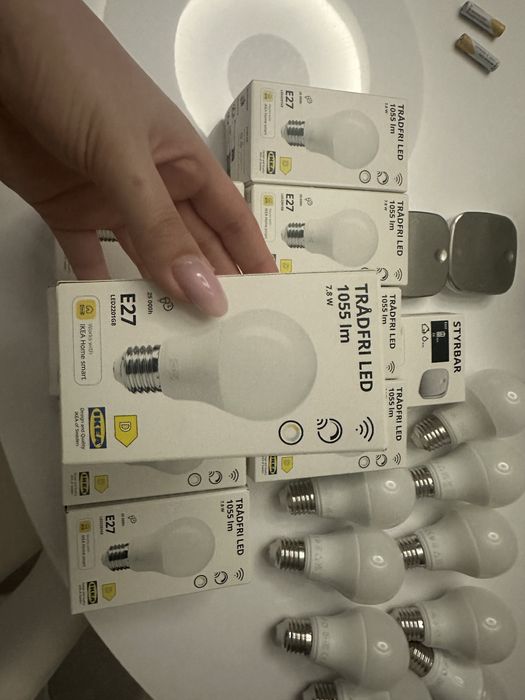 Смарт крушки Ikea tradfri led и дистанционно Skyrbar