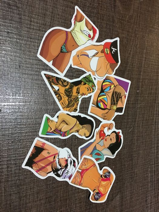 47 стикера "Секси момичета" Скейт Байк Лаптоп Телефон Stikeri