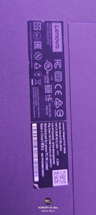 Laptop Lenovo idea pad 510 Multimedia Gaming
