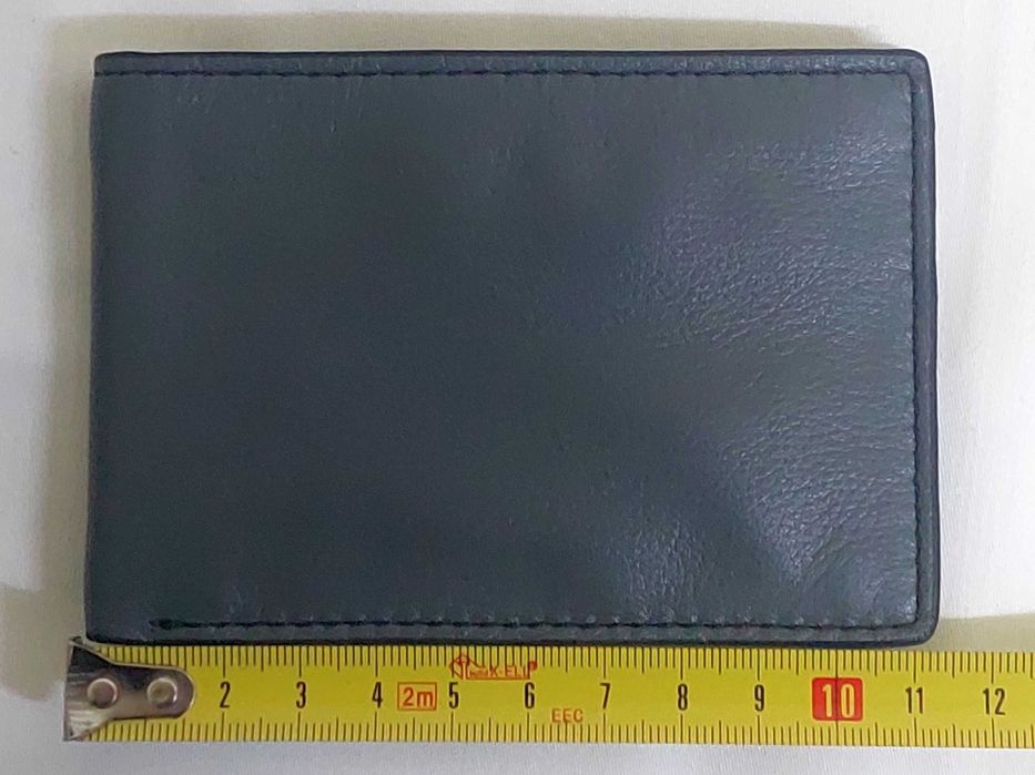 Portofel pliabil bifold de piele Fossil cu aspect texturat Steven, Gri inchis