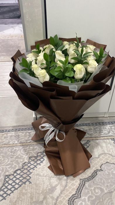 букет белый метровый