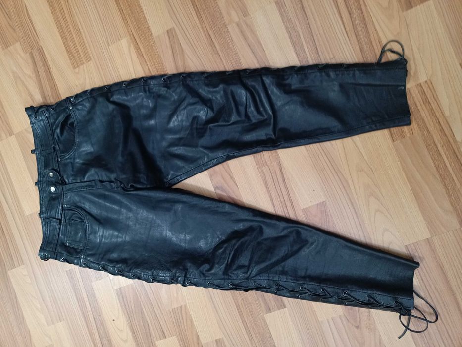 Pantaloni moto piele