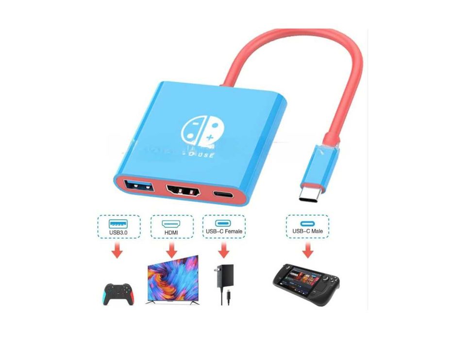 Nintendo Switch HUB, Adapter : HDMI + USB + Type-C | Быстрая доставка