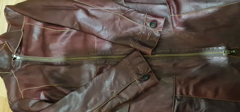 Benetton манто от естествена кожа