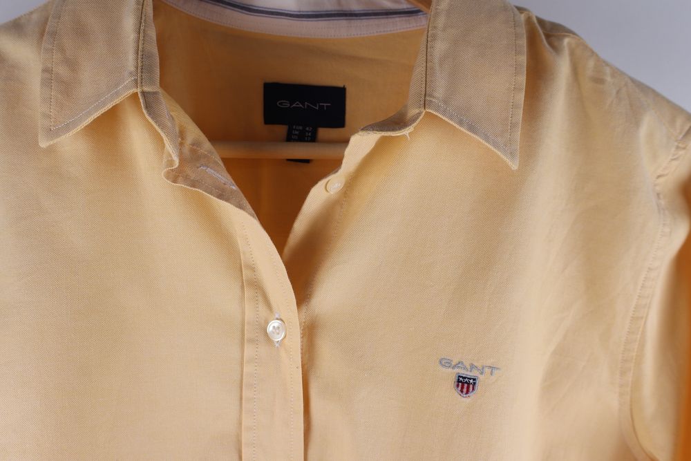 Cămașă Dama GANT Galben Pal Pastel Bumbac Oxford