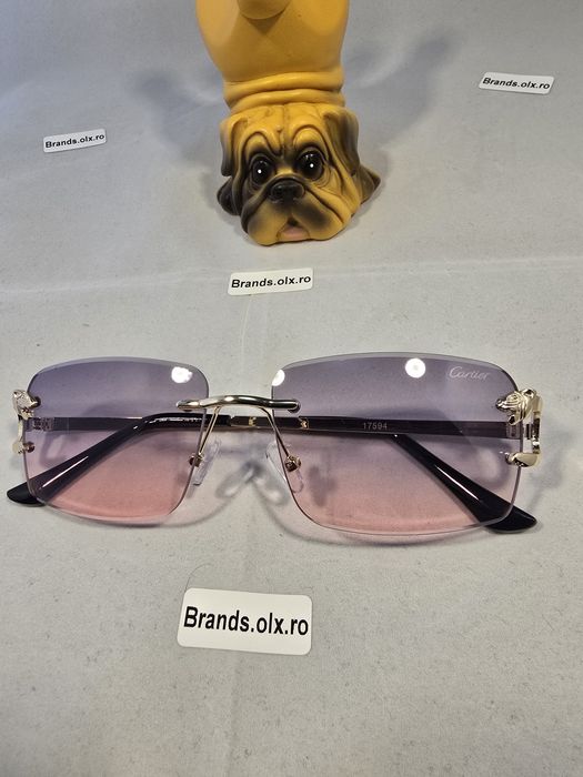Ochelari de soare Cartier Rimless Pink, 17594, made in Italy