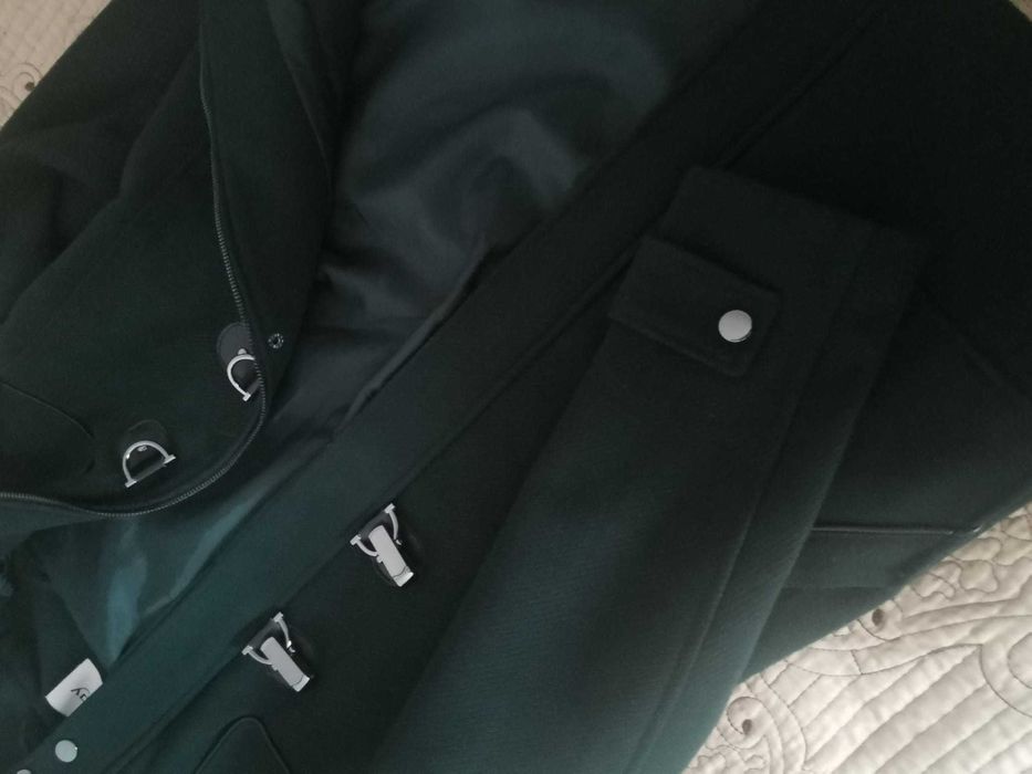 Vand palton primavara/toamna Orsay, verde inchis, marimea 40, 150 lei