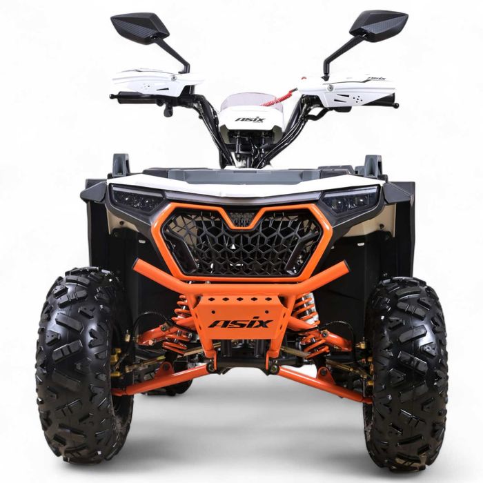 Atv copii Asix Grizzly 125cc, roti 8 inch, 3+1 viteze, culoare alb/por