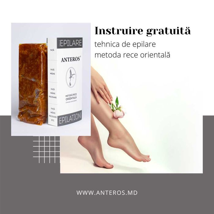 Pasta Epilare Totala "Anteros" Hard Femei Barbati 46 lei/bucata 250g
