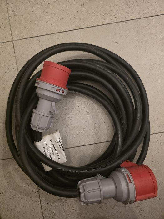 Prelungitor trifazat profesional CEE 16A, 10 metri, cablu cauciuc H07RN-F 5G2.5