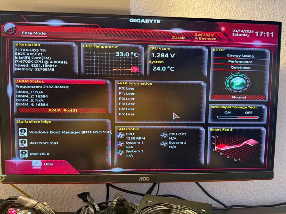 Дънна платка Gigabyte GA-Z170X-UD5 TH + Intel Core i7-6700K