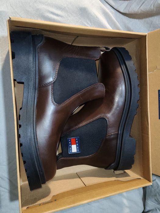 Удобни мъжки боти от естествена кожа TOMMY JEANS №44