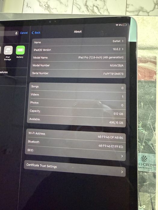 Ipad Pro 12.9inch 4th Generation 512Gb wifi