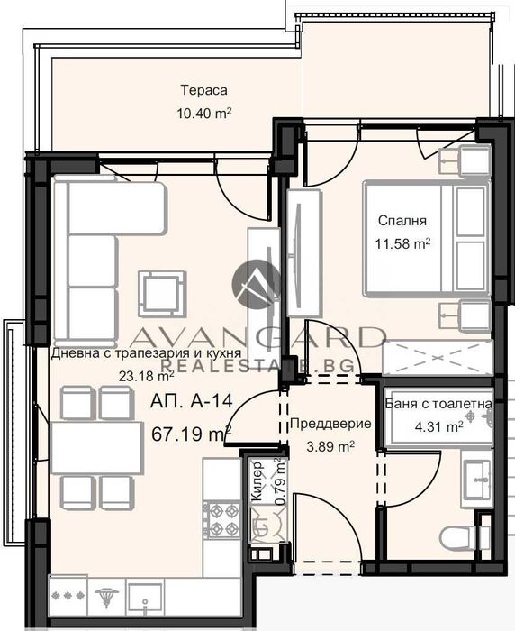 оф.24775 Двустаен апартамент в малка сграда/ Остромила