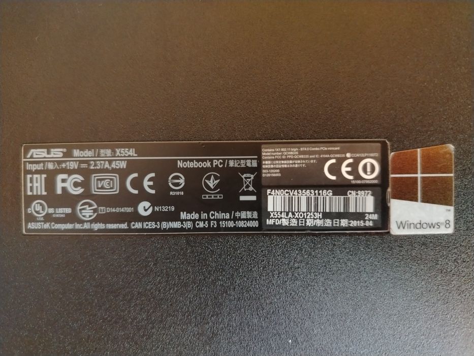 Laptop Asus X555LA