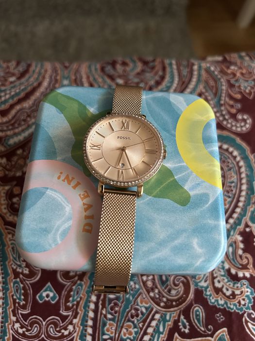 Ceas Fossil gold rose