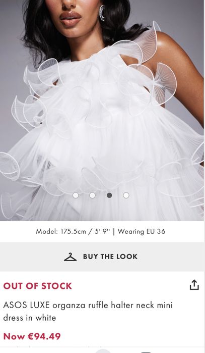 Rochie alba scurta cu volane