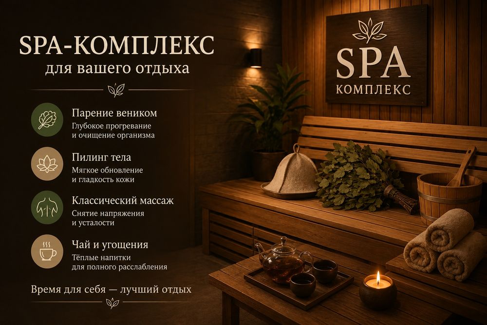 Спа баня с массажем