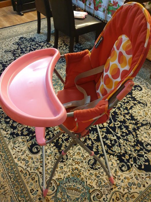 Vand scaun de masa roz pliabil pentru fetite Bertoni