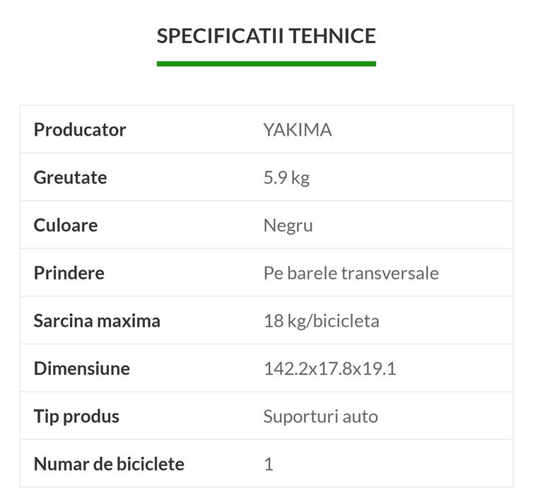 Suport Bicicleta Yakima FRONTLOADER cu incuietori