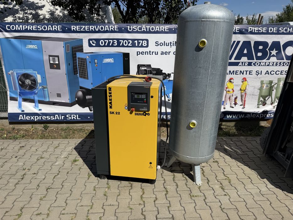 Compresor pe surub 15bar Kaeser SK 22 / 11kw  / Ca NOU