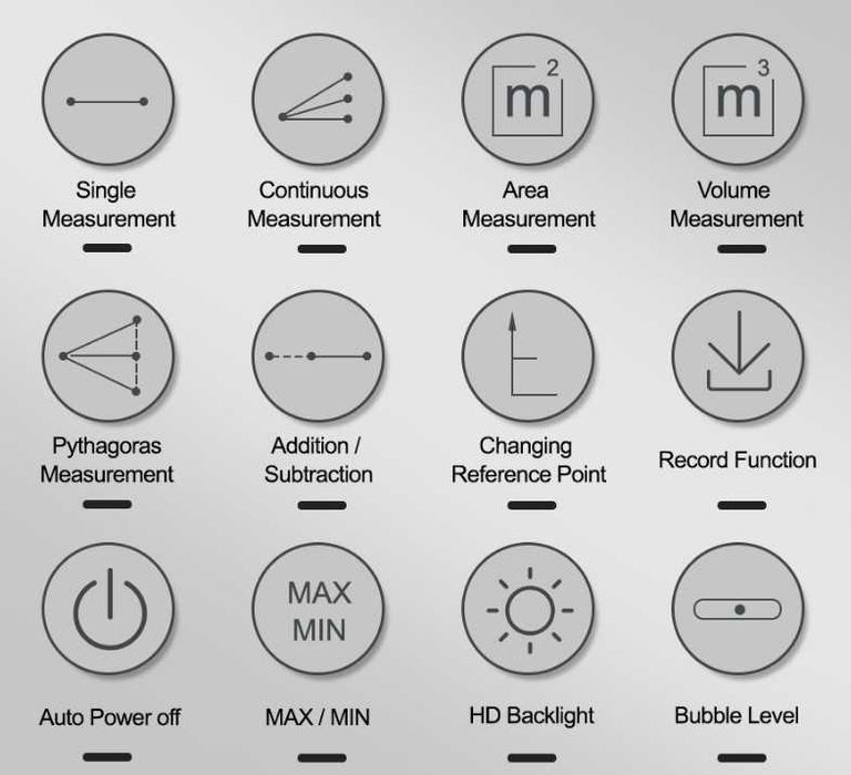 Рулетка ролетка електронна дигитална лазерна далекомер 100м