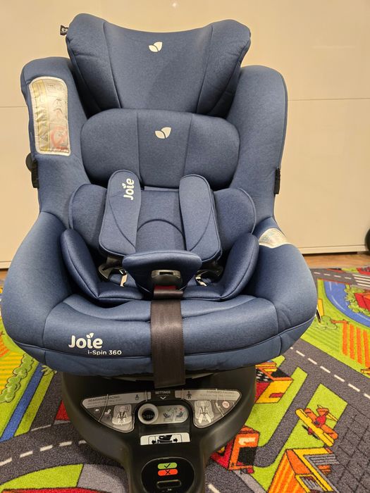 Scaun auto Joie i-Spin 360 Deep Sea, 61 cm-105 cm, testat ADAC