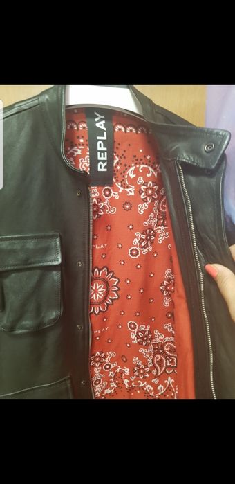 Кожено яке мъжко размер XL