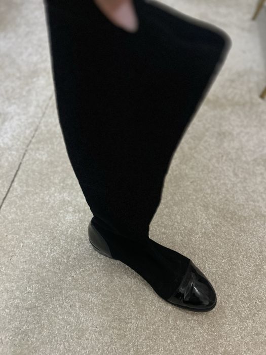 Ботуш, като чорап- велур и лак. Уникален. Като нов