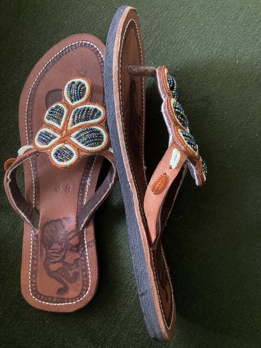 Дамски чехли естествена кожа