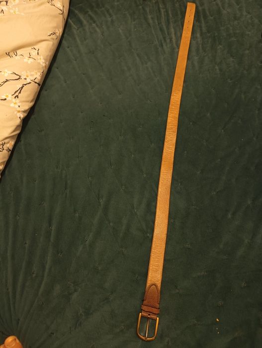 Curea piele naturala îngustă Massimo Dutti  105cm