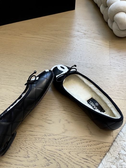 Balerini cu blana Chanel