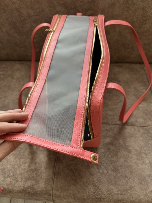 Кучешка чанта от естествена кожа