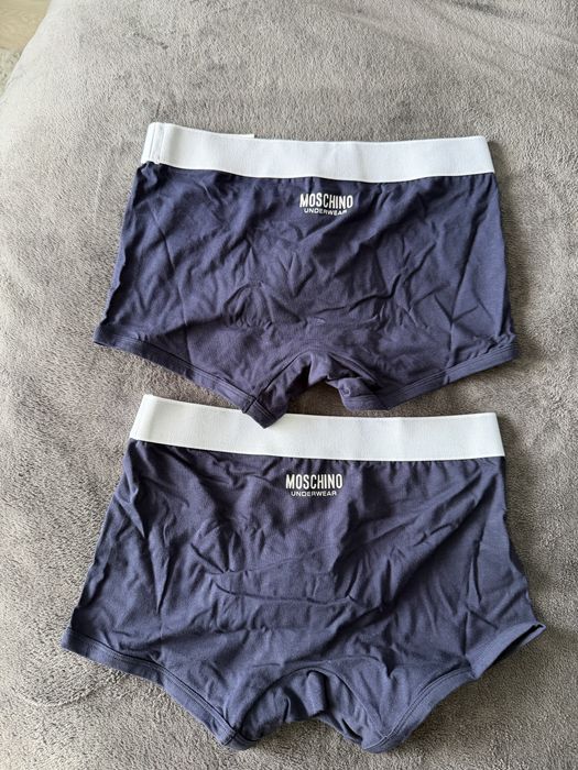 Moschino set 2 boxeri bleumarin cu alb "Do not disturb" marimea S noi