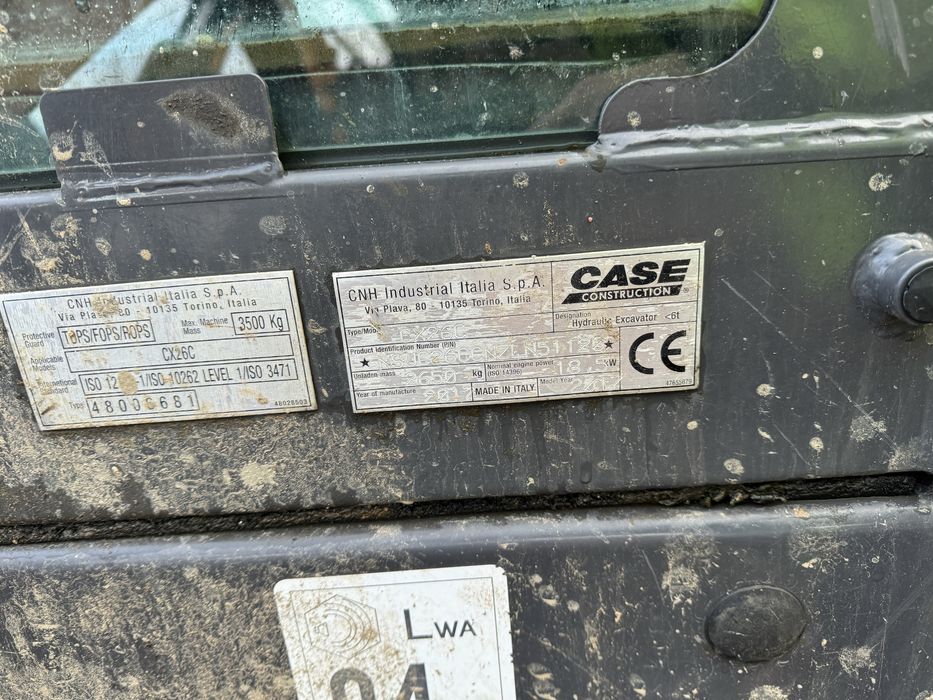 Miniexcavator case 2.7t 2017