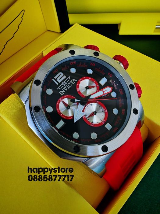 INVICTA Sea Hunter Red 54 mm, Инвикта нов ръчен часовник