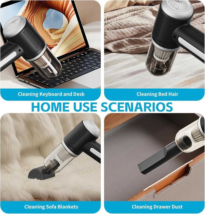 Многофункционална безжична прахосмукачка с въздушен компресор 2в1 А252
