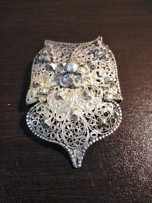 Стара Възрожденска Сребърна Тока за Колан Филигран