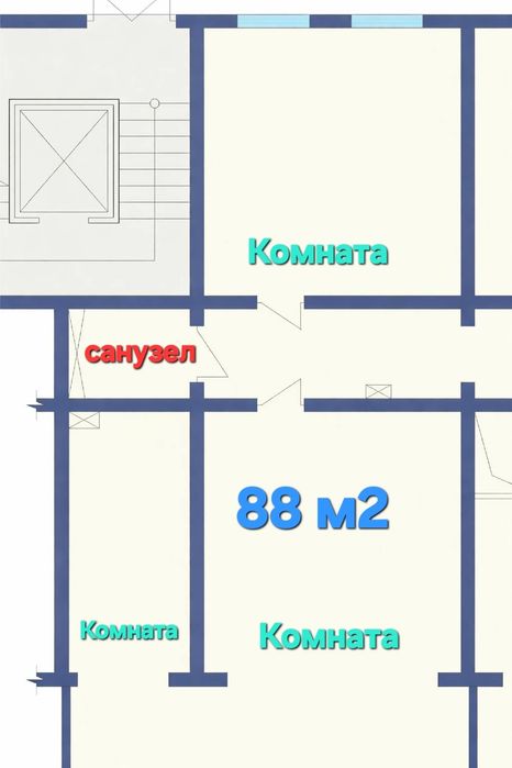 1 линия. Ор-р Метро Новза. (Хамза) 88 м2. Продаётся.