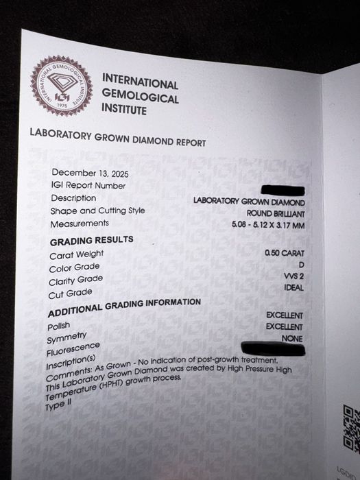 Бриллиант лабораторный 0.5