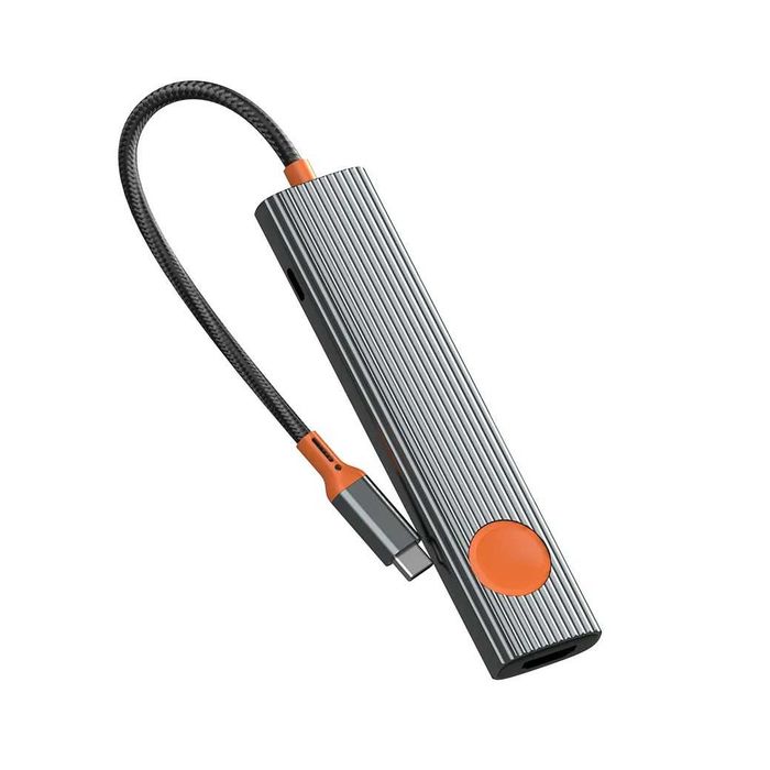 WiWU Wi-HB007 Hub 7в1 5Gbps/PD-100W 4K60Hz/RJ45/TF/SD Docking Station