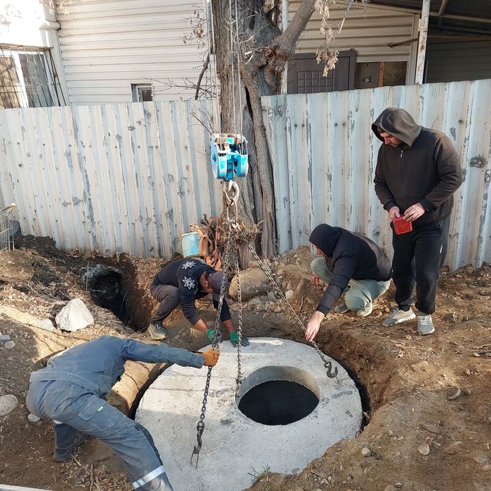 Монтаж септика из жб колец