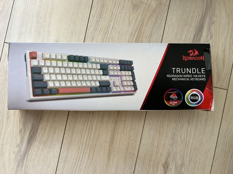 Геймърска механична клавиатура Redragon Trundle, Red Switch, RGB, Бяла | K668WBO-RGB_RD