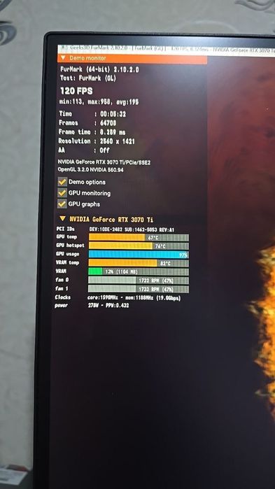 Msi Rtx 3070ti ventus x3 8gb